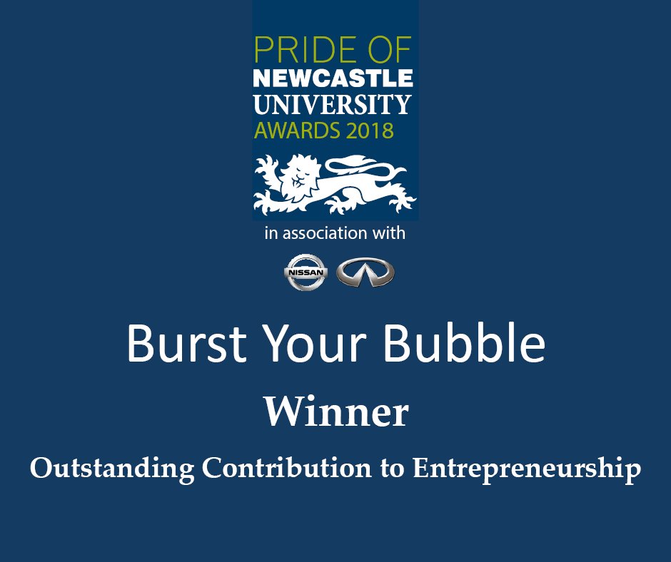 nclcareers's tweet photo. The winner of ‘The Frank Recruitment Group Award for Outstanding Contribution to Entrepreneurship’ award is…Burst Your Bubble #nclprideawards https://t.co/opsShBDOWY