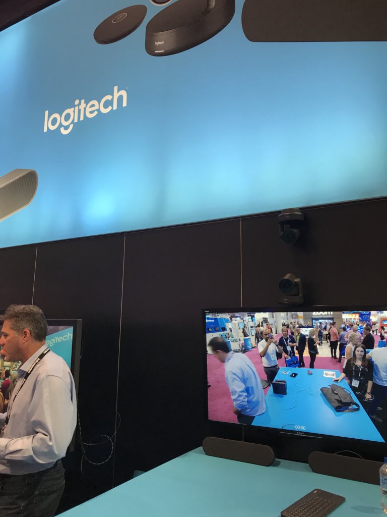 AVMag's tweet photo. Just checked out @LogitechVC new Rally system. #AVTweeps #proAV #infocom18 #LogiTrivia https://t.co/zUKil9qDMC
