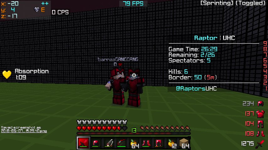 zTrippy05's tweet photo. GG Win En @RaptorsUHC ty for hosting dedica2: @zAlzateUHC @tweegris @OnlyBad806 y @HunterssClan :v https://t.co/XLCCQhUTjn
