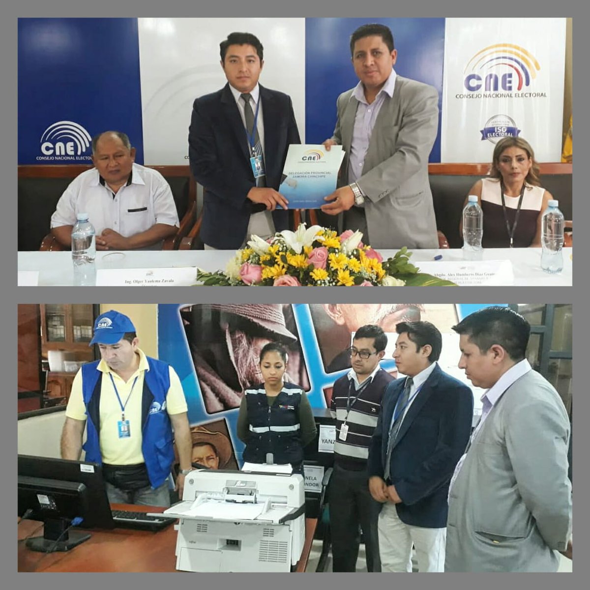 MinTrabajoEc's tweet photo. #MDTLoja | En #ZamoraChinchipe se firmó convenio de cooperación interinstitucional con @CneZamoraCh para la digitalización de nuestros archivos, con el objeto de optimizar el servicio y cumplir con el proyecto Cero Papel. Dir. Regional @alexdiazguaman #DinamizamosElEmpleo https://t.co/jXTK3VWnlw