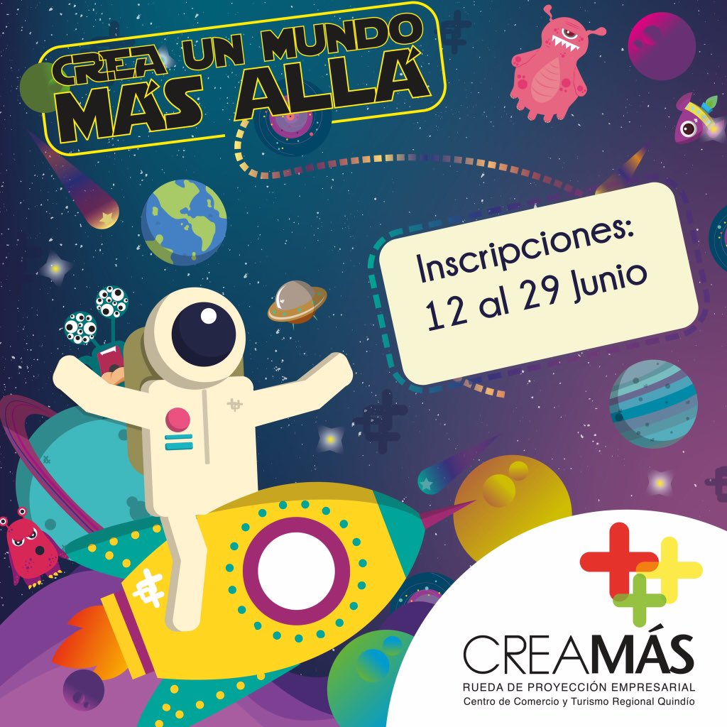 creamas's tweet photo. Prepárate para las inscripciones de CREAMÁS 2018. Crea un mundo más allá https://t.co/xdni23cQ8F