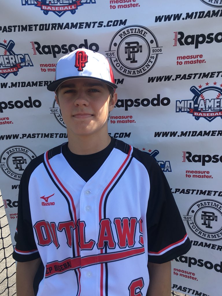 PastimeBaseball's tweet photo. @Arthurchatt (Outlaws Prep Baseball) Class: 2020 Position: C More to come later from the @rapsodo results. https://t.co/70GH9koggp