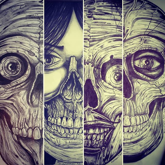 mattonorman's tweet photo. The Many Faces of Death #skullart #skulls #zombieart #zombies #illustration #artoftheday #artist #deathart #darkart #darkfantasy #pencilart #sketchbook #sketch #drawingoftheday #drawings #comicbookart https://t.co/sXzHYFXIAy https://t.co/EbzNufOKMp