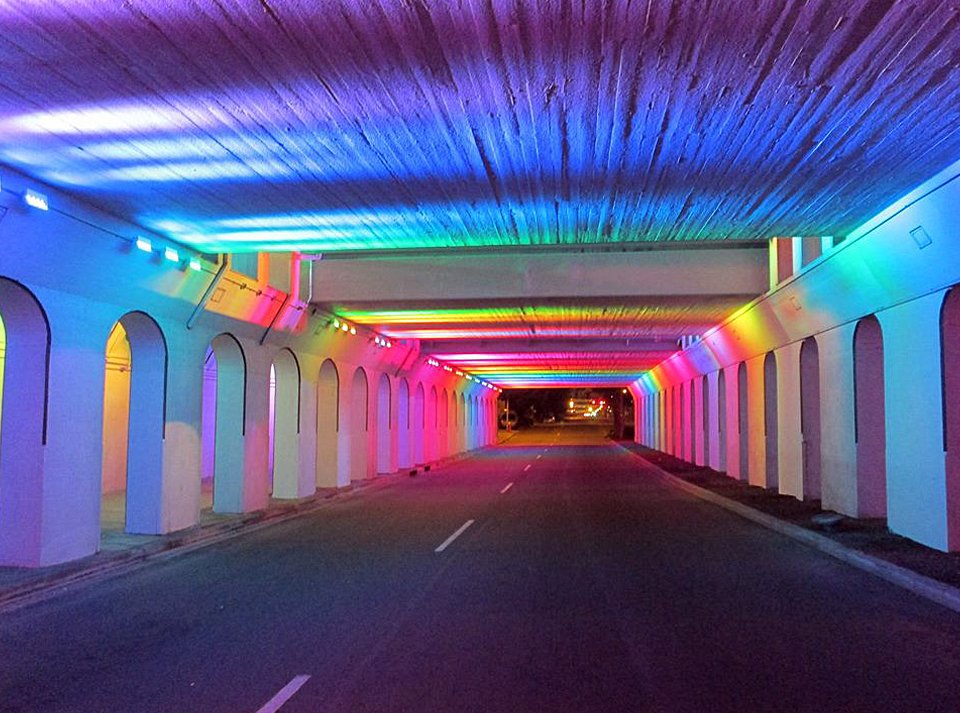 Strathmore_Sq's tweet photo. At #StrathmoreSquare, we're looking for ways to enhance the tunnel connection under Rockville Pike to the #Metro station using lighting, public #art and signage. #GrosvenorStrathmore https://t.co/WfXCyx7b0i