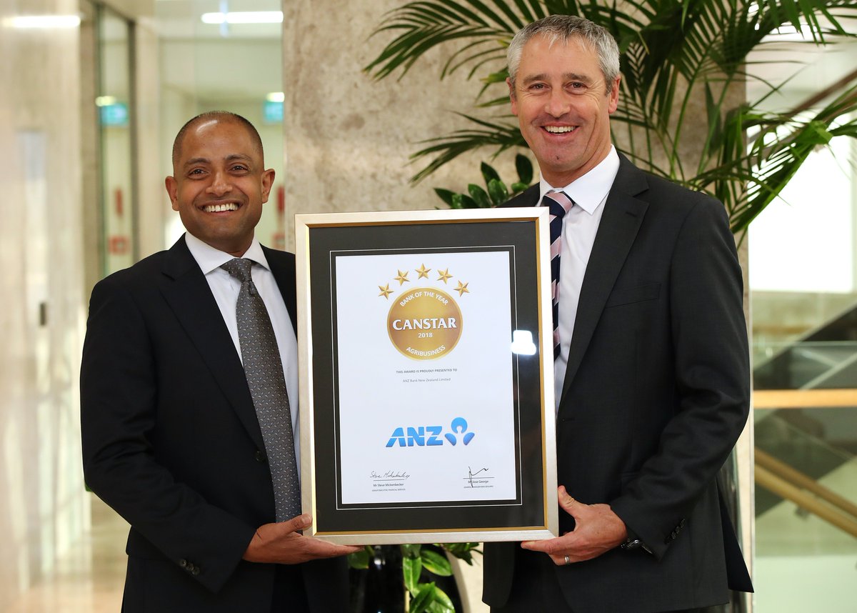 Congratulations to @ANZ_NZ_Media Canstar Bank of the Year - Agribusiness, for the seventh year running! 
canstar.co.nz/agribusiness/c…