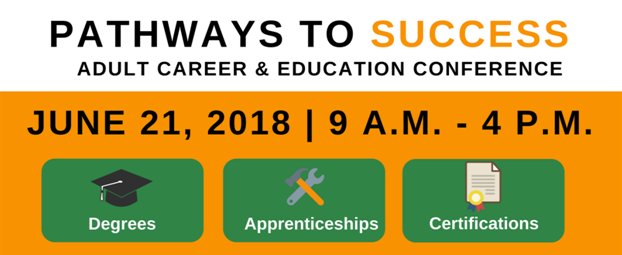 PHLWorkforce's tweet photo. Working towards or received your high school equivalency? Join the Office of Adult Education &amp; @PASCEPTemple for Pathways to Success, a career and education conference! Discover your next steps in your education. RSVP today! https://t.co/BpXDFBI3zo https://t.co/LWyub2zz8G