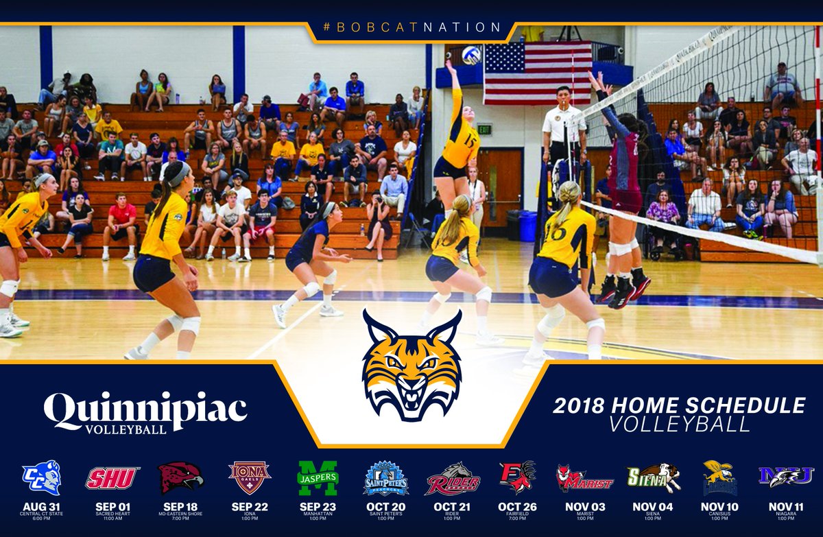 With the 2018 schedule, we introduce the Battle of CT tournament which will be hosted at QU in the Fall! 

Let's fill Burt Kahn all season!

SCHEDULE: bit.ly/2JnkulN