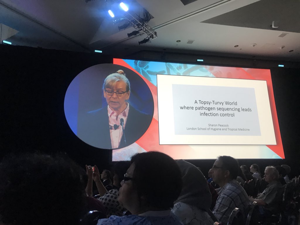 Dr_SrishtiGupta's tweet photo. @SharonJPeacock at @ASMicrobiology #conference on detecting #diseaseoutbreaks #ASMMicrobe2018 #Atlanta https://t.co/YPuO5Lp0Lu