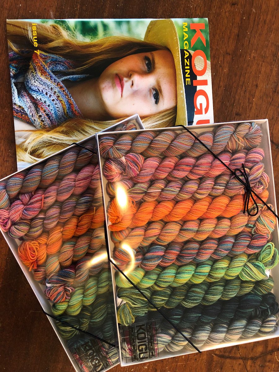 FiberValleyGirl's tweet photo. Our very special color palette #makeitkoigu #pencilboxes can only be found in our #NewtownPA shop. Donโt forget this Sat 6/9 is #WWKnitinPublicDay from 11-1. Bring your chair or blanket & join us! https://t.co/SEdUJdtKIu