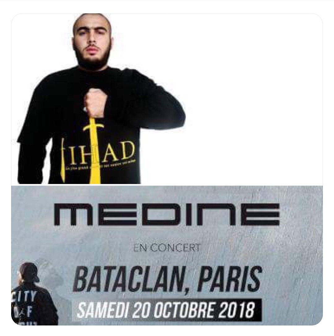 GermainSoufflot's tweet photo. Durant cette nuit d'horreur, les barbus islamistes ont causé des dizaines et des dizaines de morts au Bataclan...

Et pourtant quelques années plus tard un autre barbus qui crache sur la France se donnera en concert dans cette salle !

Le syndrome de Stockholm à son paroxysme... https://t.co/0uAuGwyx3l