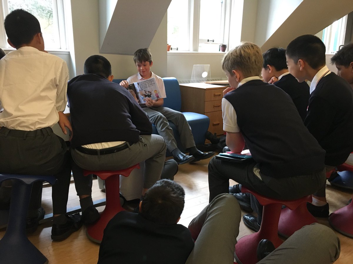 StGeorgesGrade6's tweet photo. Its’s story time! Sharing our family values children’s books with each other #wearest6 https://t.co/zSpJtFrieO