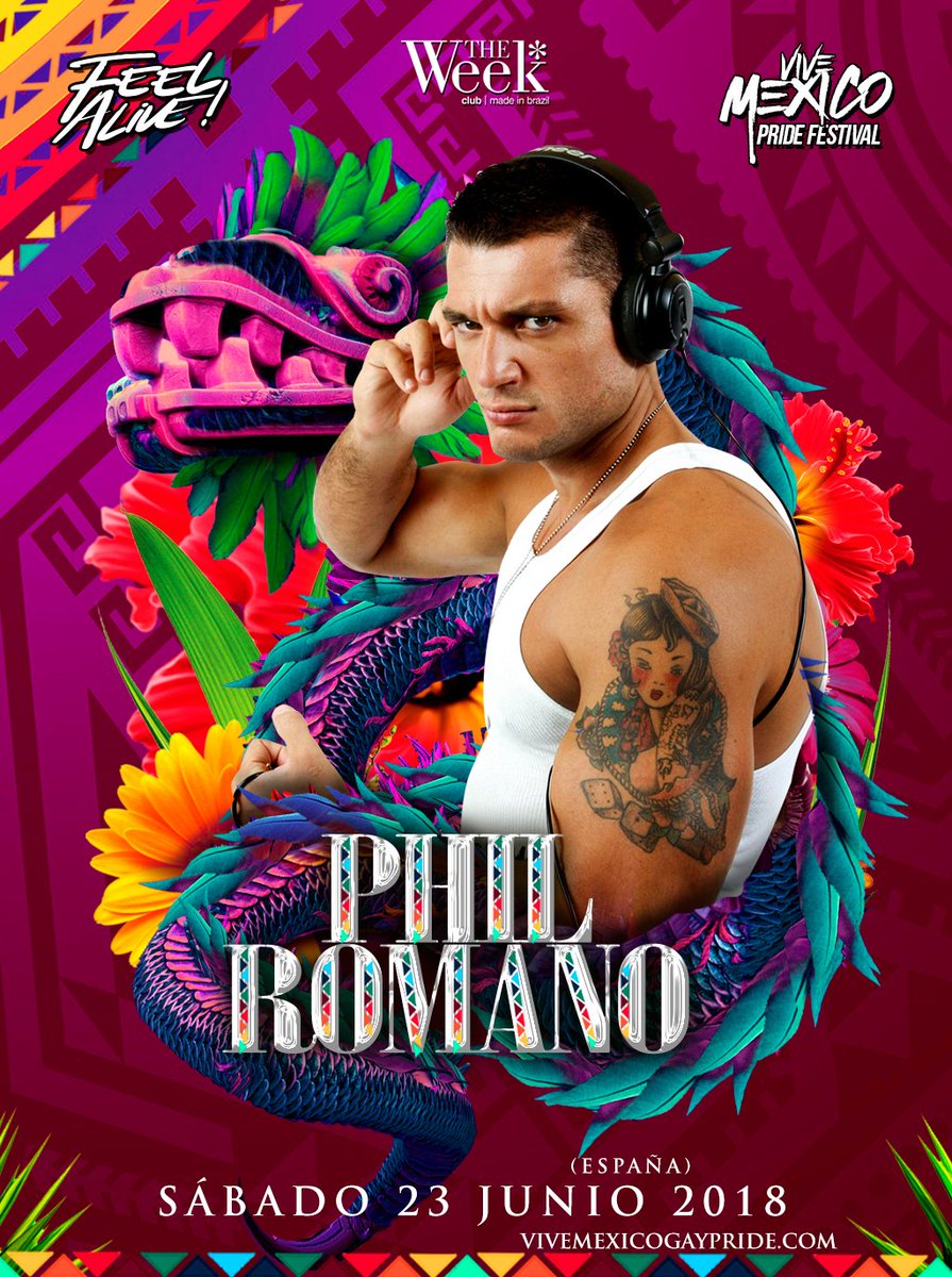 pridemexico's tweet photo. @romano_phil  lleva muchos años con un lugar entre los mejores djs de la escena circuit mundial. Será de las grandes estrellas de la main party del Pride de México.
https://t.co/ryFHE1rBlz
ElPrideMásGrandedeMéxico
#ViveMéxicoPrideFestival
#UnMéxicodeMilColores https://t.co/qs27ItYeqX