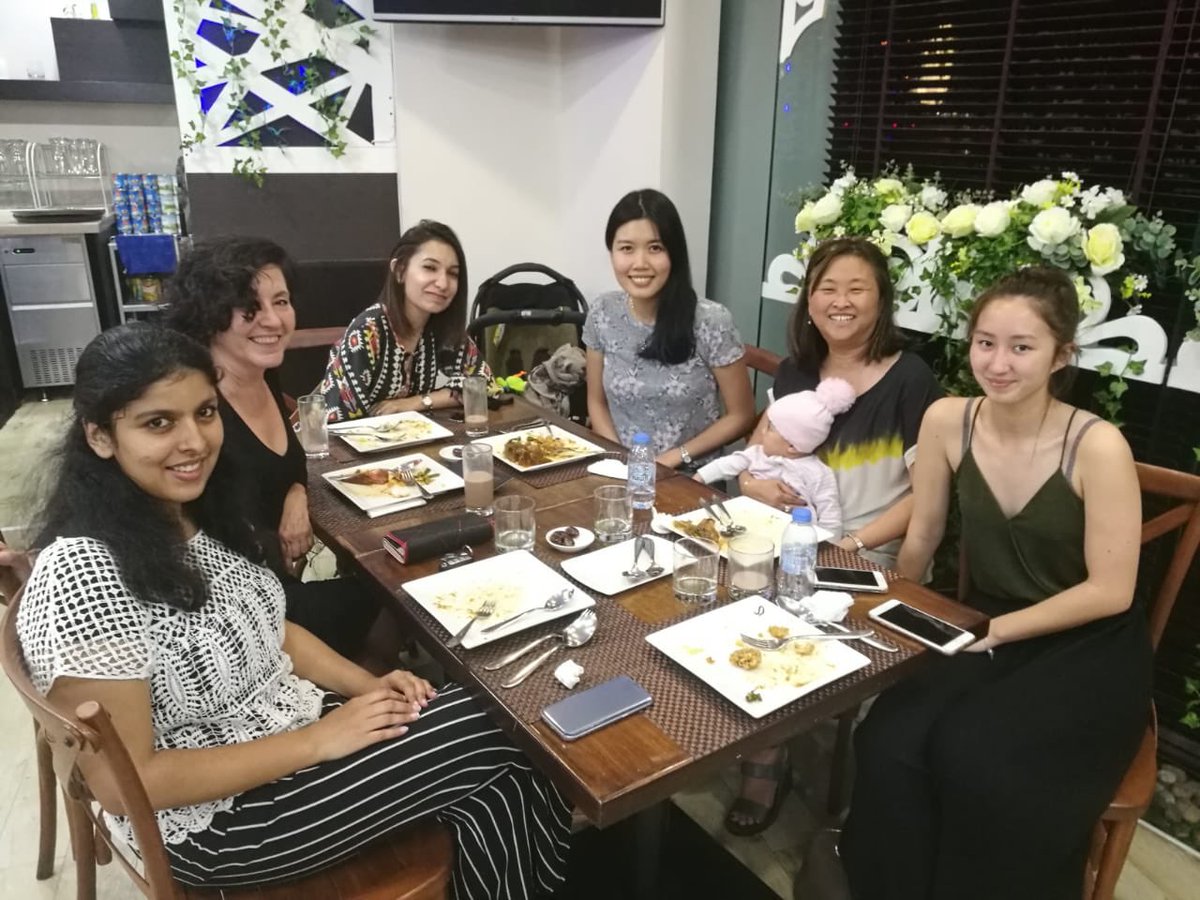 RabiaDany's tweet photo. Buildings Girls Team devouring the Malay cuisine at Iftaar!!!!!!! Yum..! https://t.co/2nREWmCdub