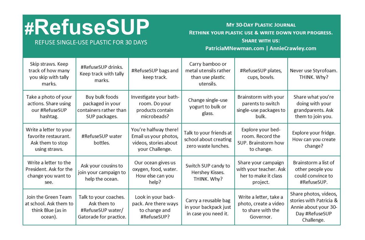 PatriciaNewman's tweet photo. Tomorrow is #WorldOceansDay2018 - Kick off a month of #plastic awareness with our 30-day challenge to reduce your single-use plastic. A great summer activity for kids! #edchat #summeractivities #enviroed @AnnieCrawley @LernerBooks https://t.co/Xy0JZ1zLW1