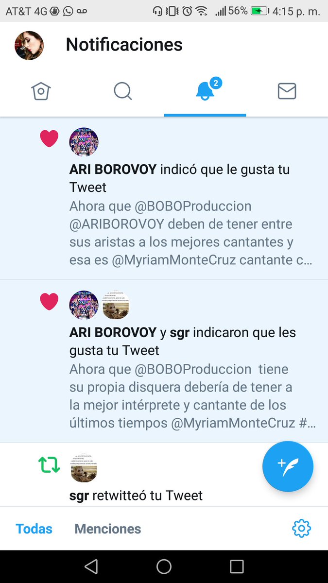 Ya logramos que Ari boroboy o quién maneje su cuenta le diera me gusta al twett que le mandamos hagamos más ruido y síganos pidiendo que la unan a sus filas @MyriamCam_CDMX @MyriamUnivision @LosRTdeMyriam @MyriamCuliacan @MyriamCamMty @EnsMyriam @MyriamTorreon @ClubMyriChiapas