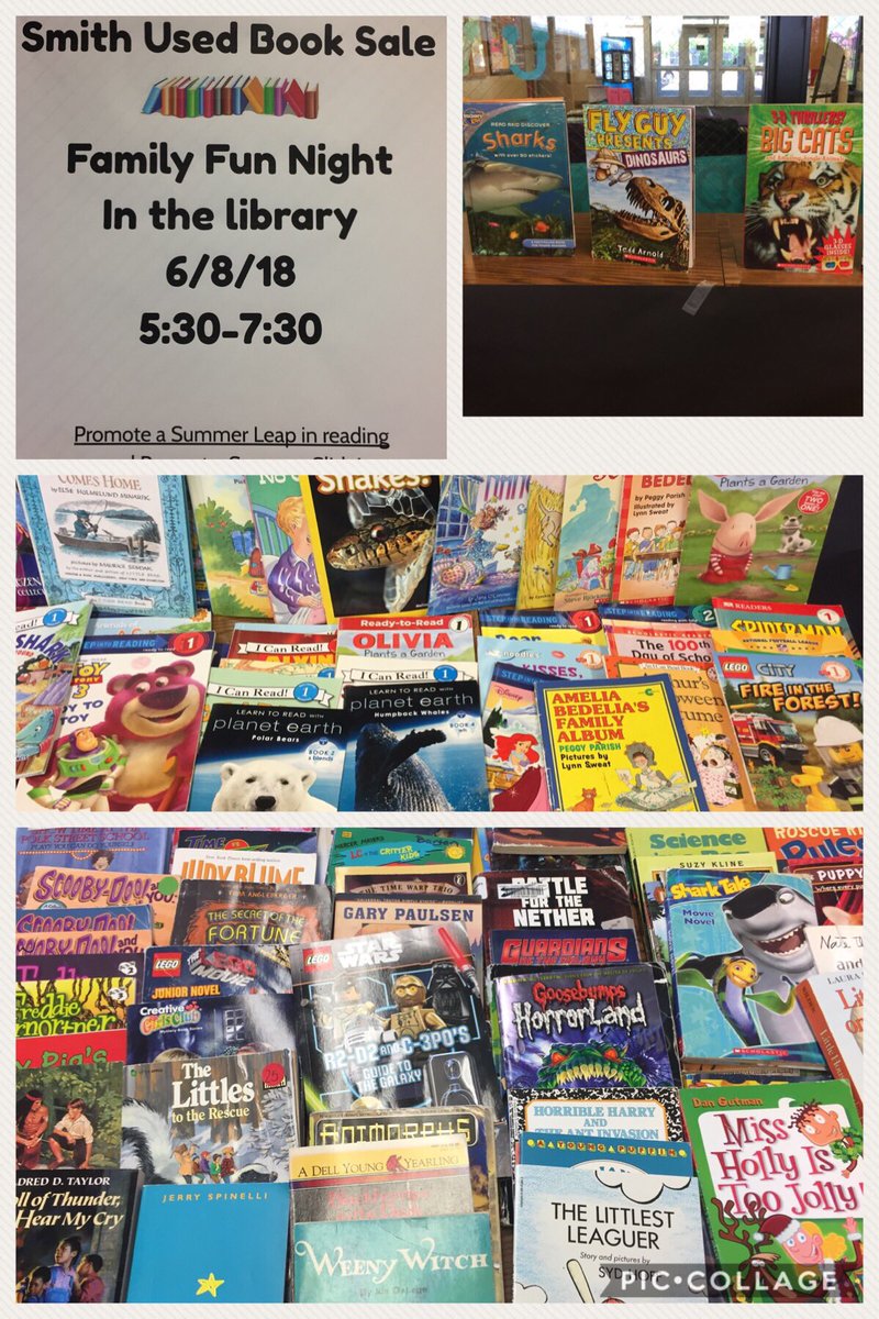 DayMediaCenter's tweet photo. Used Book Sale during Family Fun Night tomorrow!!  Thank you for the donations! https://t.co/KgBoYxZhBd