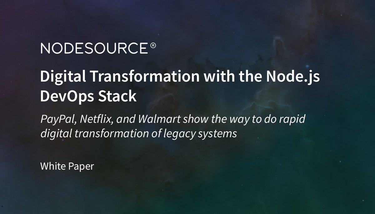 How PayPal, Netflix, and Walmart built digital success with Node.js nsrc.io/2ldRuzC