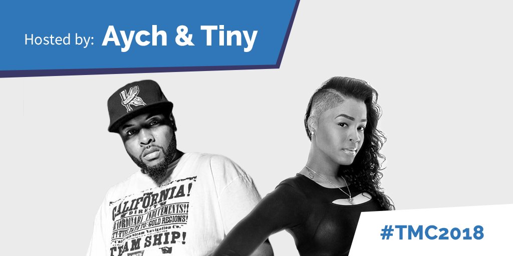 TampaMusicConf's tweet photo. We're excited to welcome our hosts for #TMC2018, Aych and Tiny! https://t.co/GFKkGEINNU