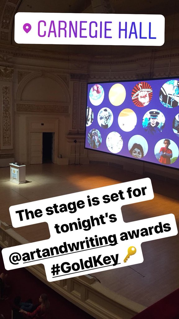 MAScholastic's tweet photo. Follow us on @instagram at [@] MAScholastic as we share stories, pictures, and videos from tonight’s @artandwriting national awards ceremony #GoldKey 🔑 https://t.co/zYyFdaTgup