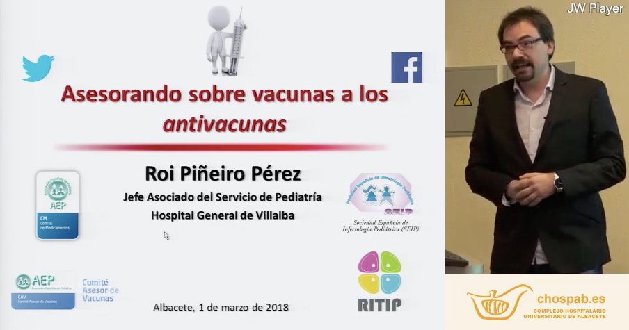 virgiliocen's tweet photo. ASESORANDO DE VACUNAS A LOS ANTIVACUNAS.
Me he encontrado esta magnífica conferencia que le grabé a Roi Piñero, en las Jornadas de Infectología. No tiene desperdicio. Estas cosas hay que difundirlas y si conseguimos que un niño más sea vacunado, perfecto.
https://t.co/jronajYhqW https://t.co/TjwFdkdAtL