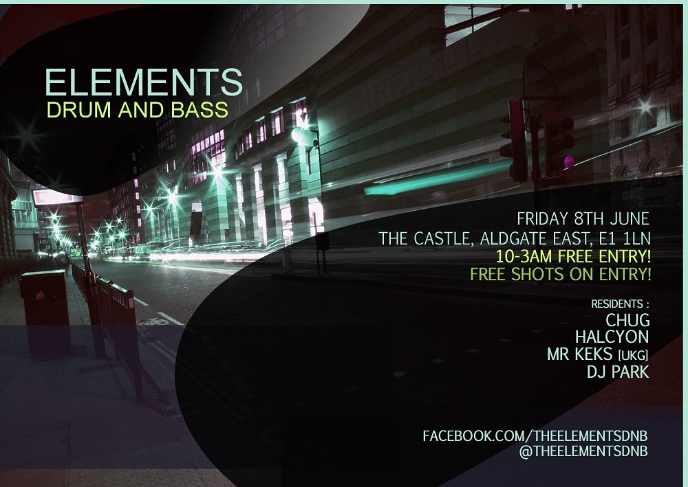 Tomorrow night <a href="/TheElementsDNB/">Elements DNB@The Castle E1, 27 September</a> returns to <a href="/thecastlelondon/">The Castle</a> !!#drumandbass #dnb #drumnbass #liquiddnb #liquiddrumandbass #liquiddrumnbass #liquidfunk #neurodnb #jumpup #jungle #footwork #amen #ukgarage #ukg #londonrave #londondnb #londondrumandbass