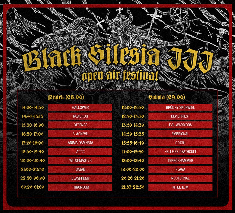 19morbid85's tweet photo. #BlackSilesia tommorow! #Blasphemy #Nifelheim #Satan #Blackevil #Attic #Gallower #Terrorhammer #Plaga #Devilpriest #Mordhell #Throneum #AnimaDamnata #Nocturnal #Witchmaster #Embrional #Goath #EvilWarriors #Offence #Roadhog #BrudnySkurwiel https://t.co/KLSqgcYCQC