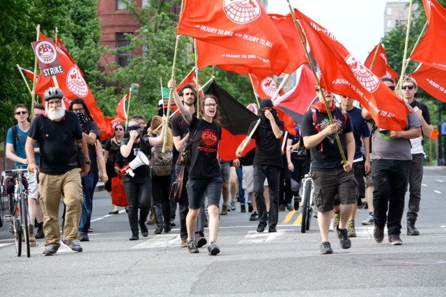 iww's tweet photo. We are calling for an international day of action in solidarity with the #J20 defendants on Monday, June 25th.  https://t.co/yXJHmjdmP0 https://t.co/q5CxvPtsC1