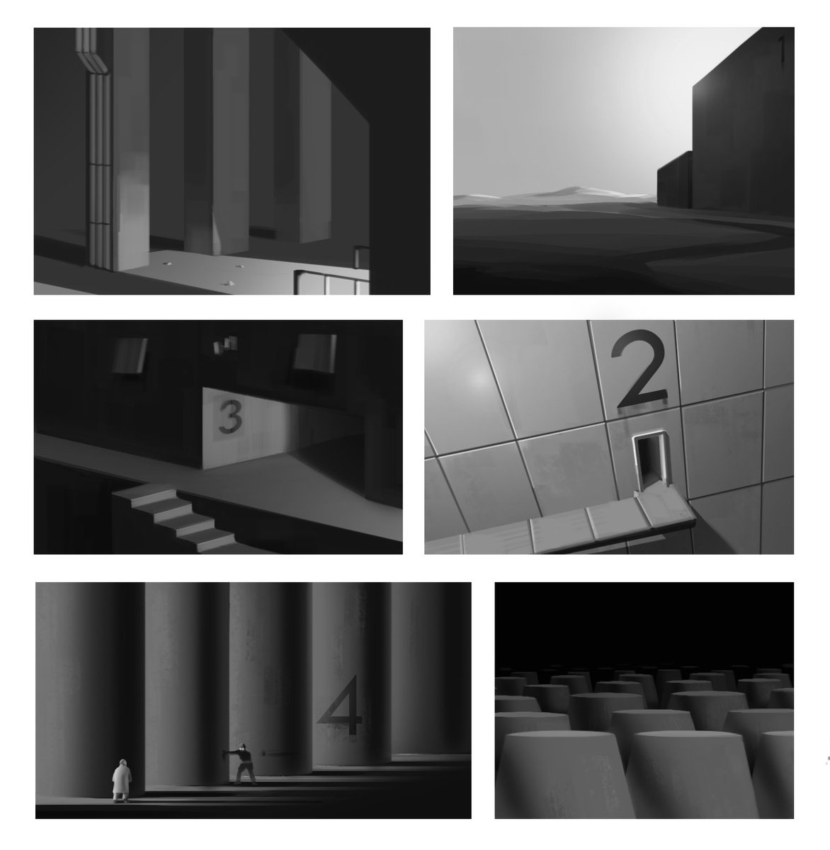 Some composition thumbnail studies. 