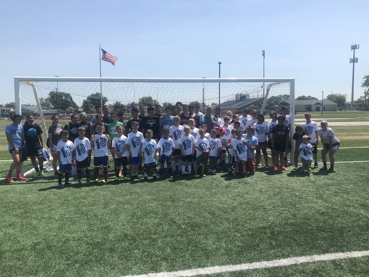 Thank you to everyone who came out to our Annual Kids Camp all week! #FutureRams #GoRams 🔵⚽️💙