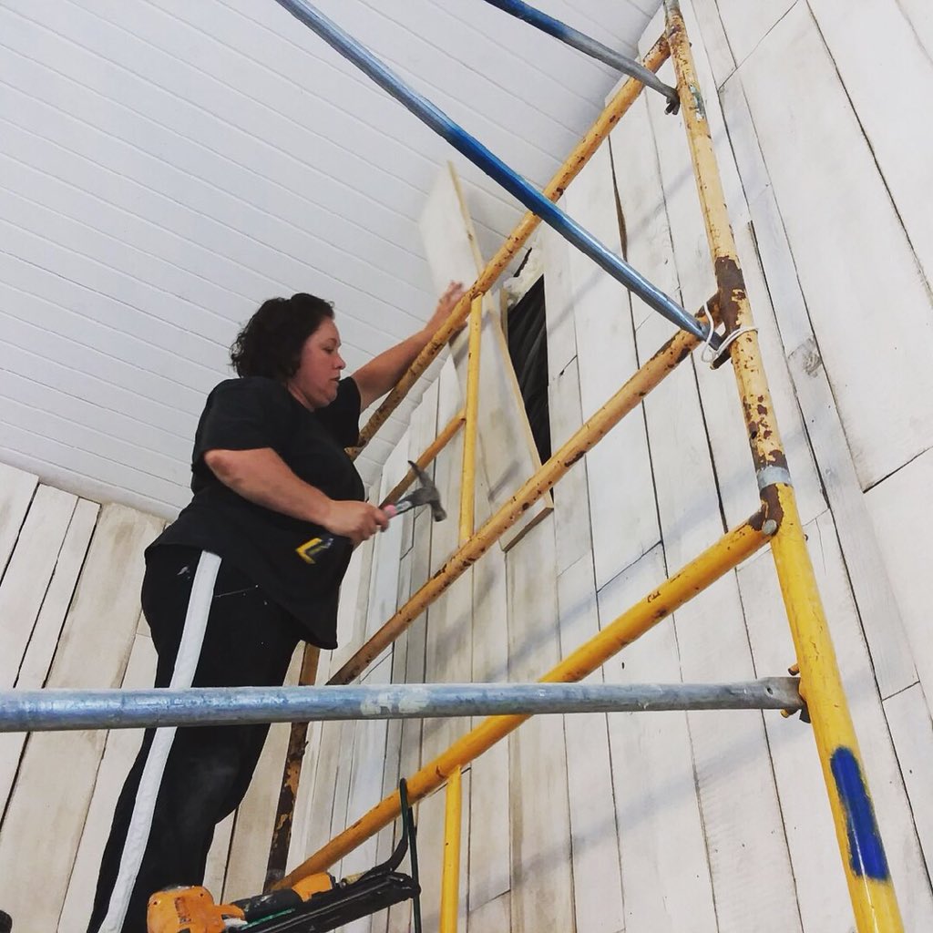 thecrystalcoop's tweet photo. Though there is still work to be done, these two amazing Ladies (Stacey &amp; Cheree) hammered in the final piece of wall lumber today!!! We have attached photos from every corner of the auditorium to show an unobstructed clear view of the facility so everyone can see its actual size https://t.co/BPk1YjUb1N