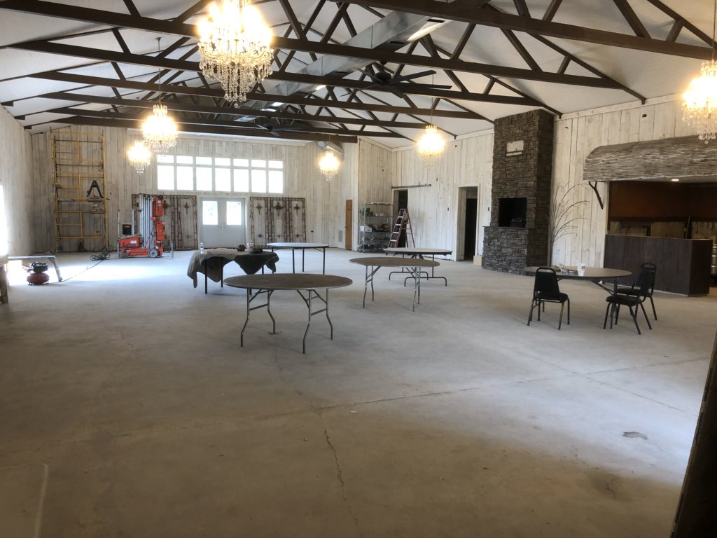 thecrystalcoop's tweet photo. Though there is still work to be done, these two amazing Ladies (Stacey &amp; Cheree) hammered in the final piece of wall lumber today!!! We have attached photos from every corner of the auditorium to show an unobstructed clear view of the facility so everyone can see its actual size https://t.co/BPk1YjUb1N