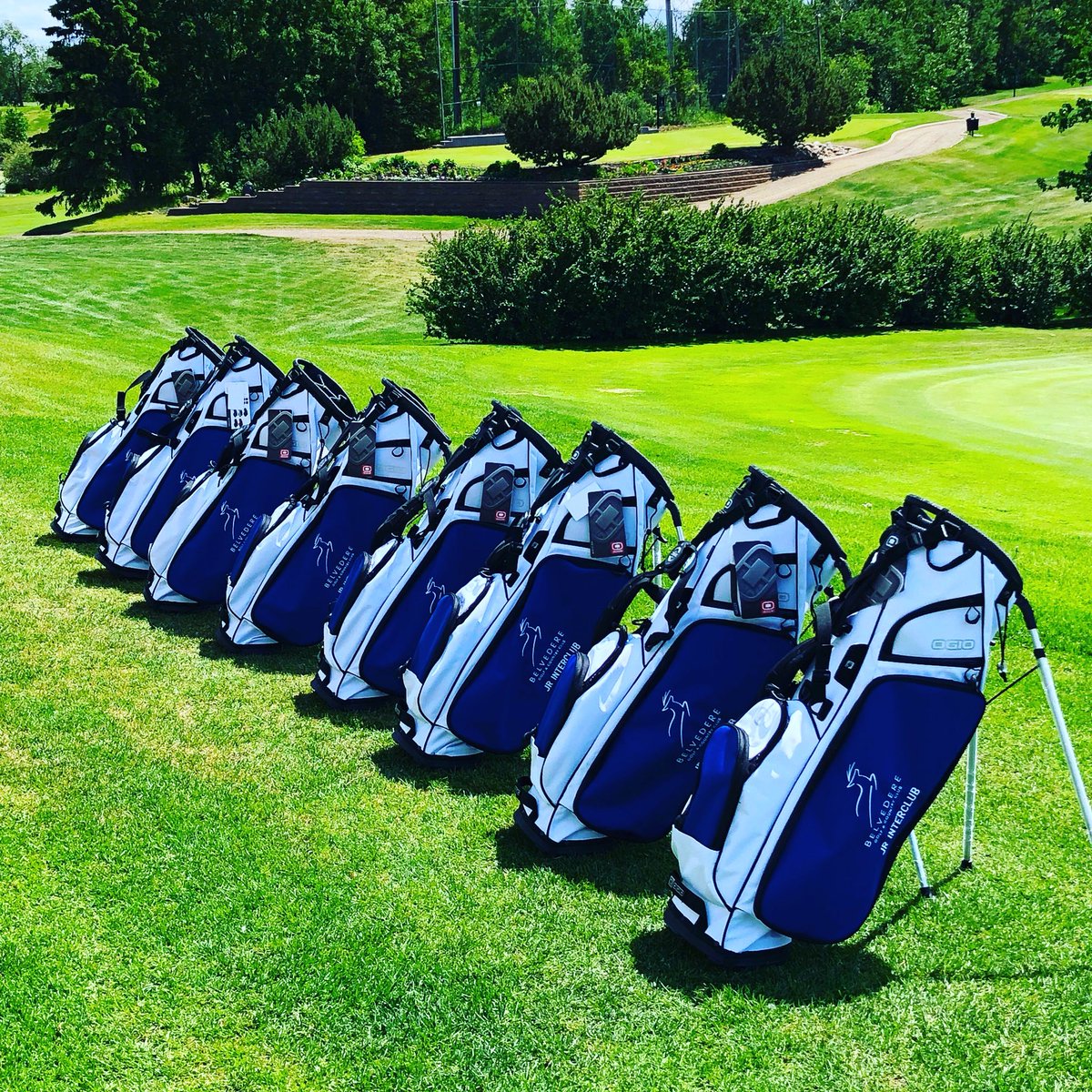 BelvedereGCC's tweet image. Our Belvedere Junior Interclub Team will be rocking these awesome new Golf Bags this season! Congrats to Kees Dux, Guerin White, Jackson Cameron, and Jarrett Bossert, and first alternate Scott Levey, Ashley Brennan, Georgia Hladysh, and Morley Hladysh! #belvederegcc #whyibelong