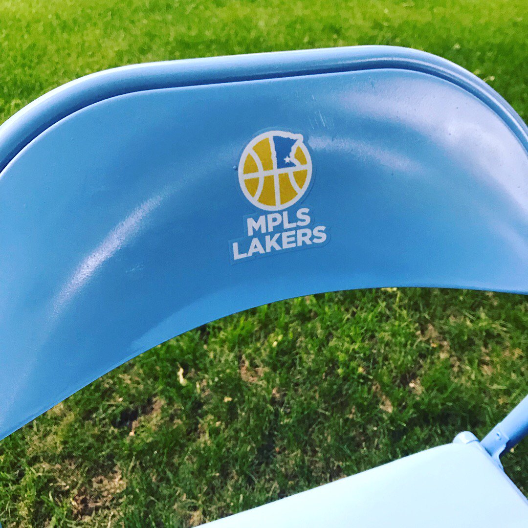 mplslakersbball's tweet photo. First prototype for the “Champions” chair. Look for it at area courts, Lakers practices and games. You gotta earn the right to sit on it though. #mplslakers #mplslakersbasketball #prototype #foldingchair #columbiablue #playlikeachampion #playlikeachampiontoday #earnthetitle https://t.co/hIishxO9Sa