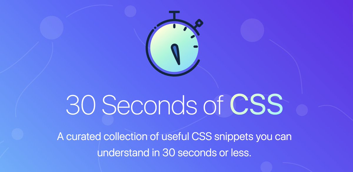 css's tweet image. "A curated collection of useful CSS snippets you can understand in 30 seconds or less."
atomiks.github.io/30-seconds-of-…