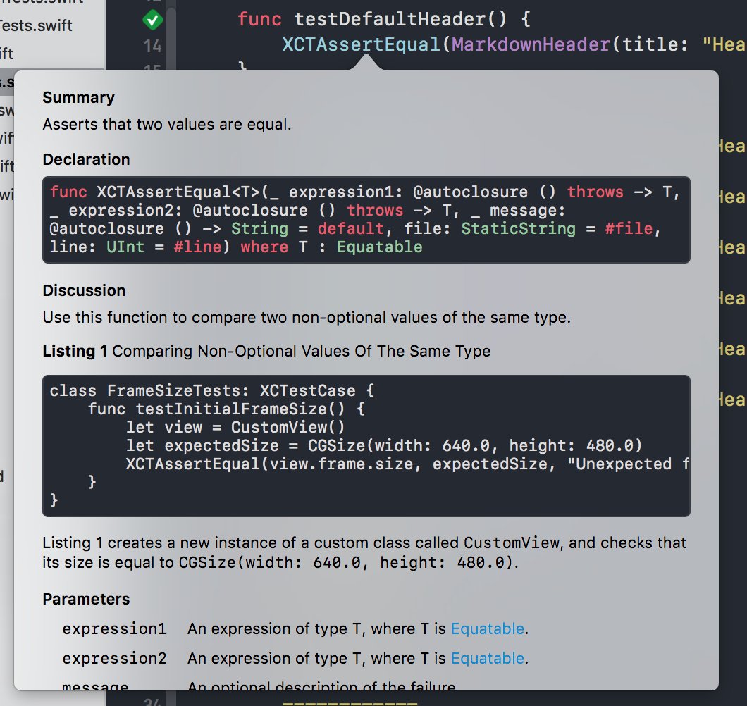 eneko's tweet image. Whoa! Xcode 10 documentation popups have syntax highlighting! #xcode #xcode10 #iosdev