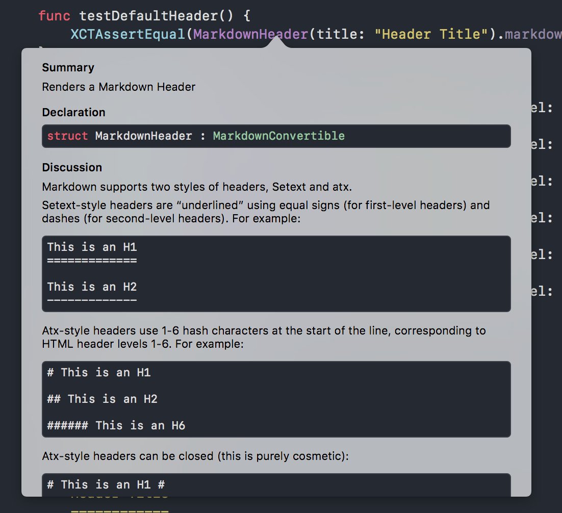 eneko's tweet image. Whoa! Xcode 10 documentation popups have syntax highlighting! #xcode #xcode10 #iosdev