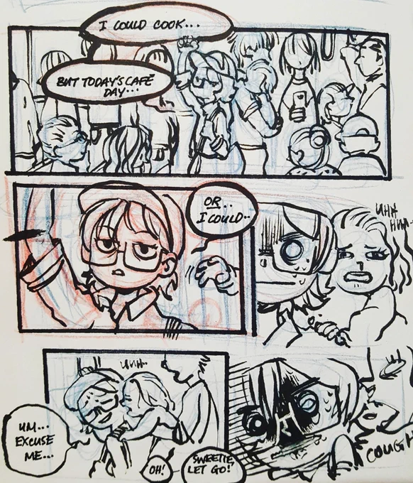 I made a comic about my bus ride today 