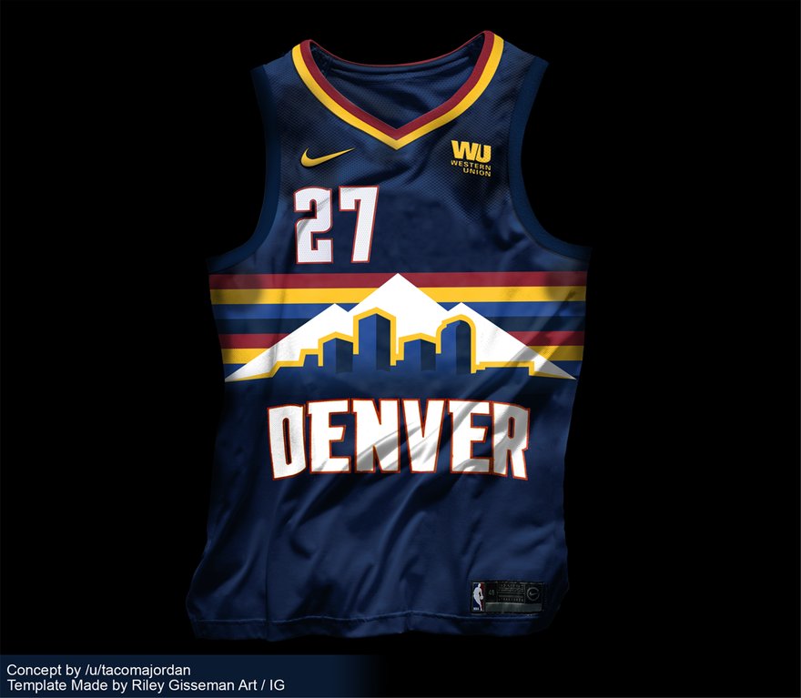 Denver Nuggets jersey concepts. (Via Djossuppah Art) on twitter