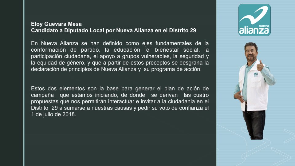 Eloy_D29's tweet photo. Te invito a conocer las propuestas que como diputado llevaré al congreso. 

¡Vota por Nueva Alianza este 1 de julio!

@NAedomex  @NuevaAlianza  #YovoyconEloy #Turquesa29 #Turquesa #Naucalpan #Atizapan https://t.co/iC7wkxYQ1q