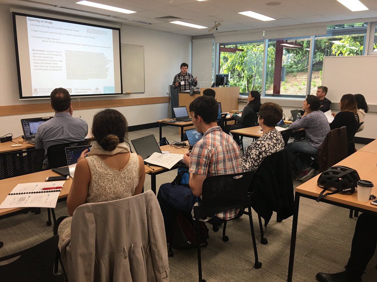 hannanlibrarian's tweet photo. Learning about Bio-formats this morning in Introduction to ImageJ/Fiji. #ResBazBris #WorkingWithImages https://t.co/M3wtE3tX3M