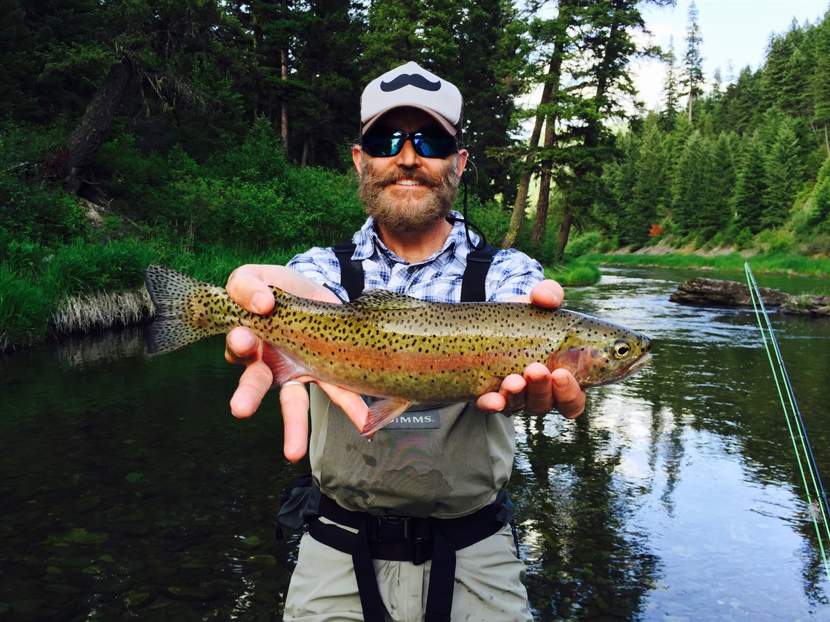 Omundson's tweet photo. #ThrowbackThursday  to a beautiful fish and a beautiful piece of water. #Montana @simmsfishing  My#HappyPlace #catchAnd Release. https://t.co/9EgkAB5lop