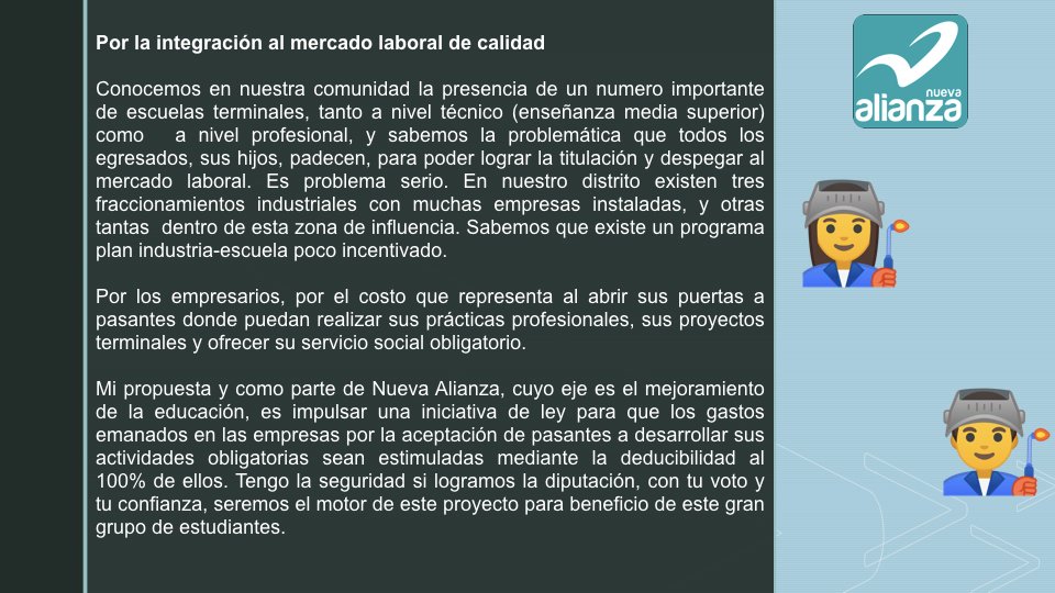 Eloy_D29's tweet photo. 4 Por la integración al mercado laboral de calidad

@NAedomex  @NuevaAlianza  #YovoyconEloy #Turquesa29 #Turquesa #Naucalpan #Atizapan https://t.co/PgXLrpPiSf