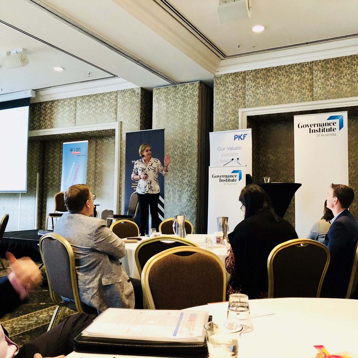 EffectiveGovern's tweet photo. Rachael Robertson, Antarctica Expedition Leader, speaking on the importance of respect rather than harmony for teams @GovInstAus  #GRMF2018 https://t.co/3eQzYGkQzw
