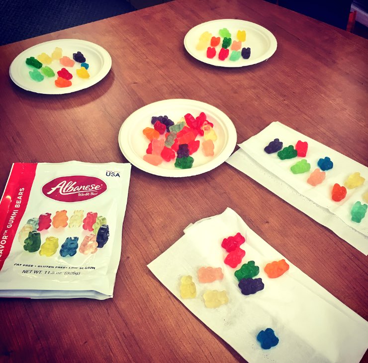 SueWhite2002's tweet photo. Last day as VP with Special Olympics Alberta - what better way to celebrate than an impromptu gummy bear tasting?? I’m sure going miss all my amazing team members 😢 @SpecialOAlberta https://t.co/OLKi1UvKfa