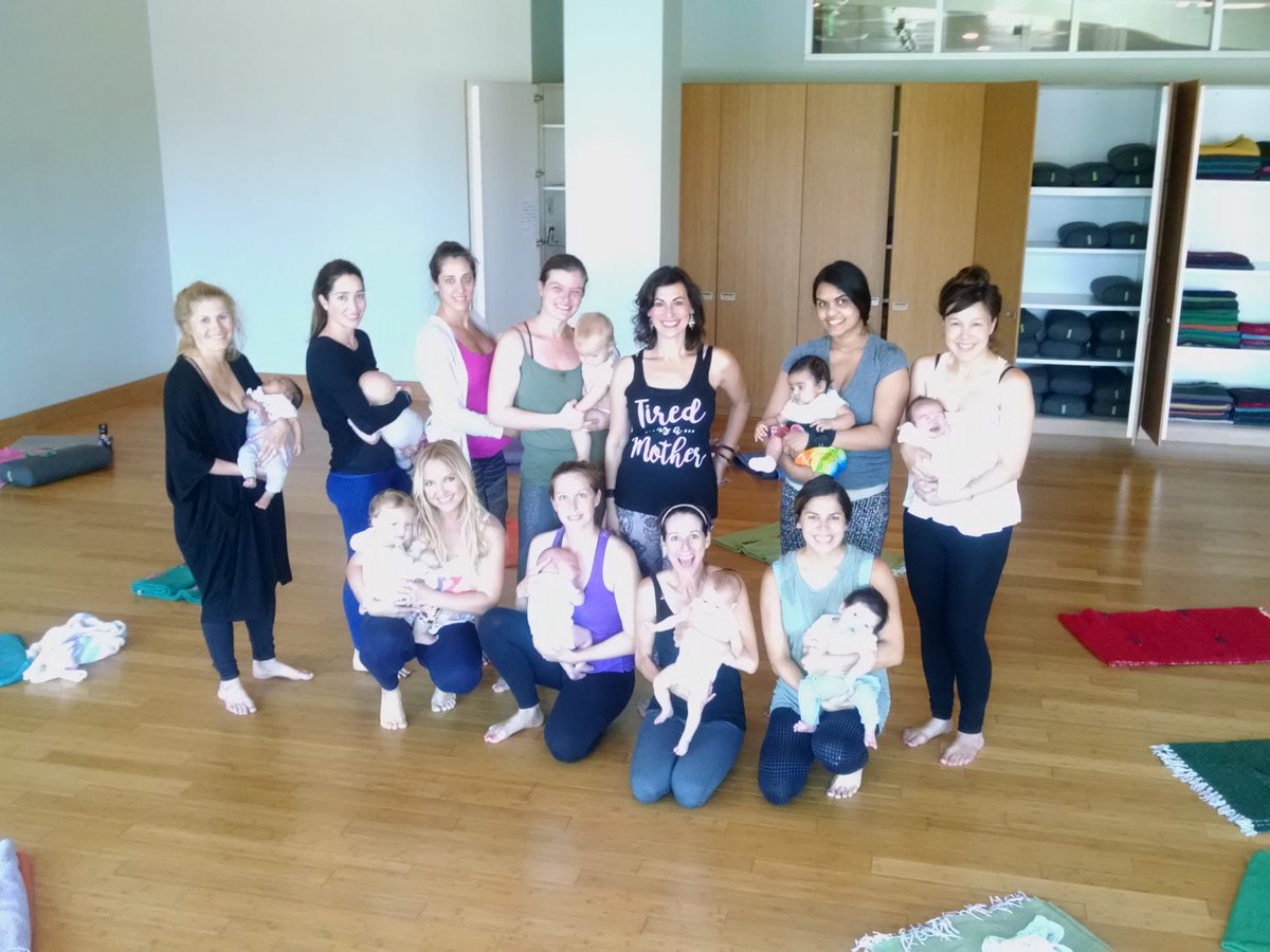 #Mommy &amp; #Baby #Yoga was a hit today <a href="/YogaWorks/">YogaWorks</a> South Bay! Mamas #getfit, babies get #babymassage dance and play and have #fun! Love my new tank top: Tired as a Mother!