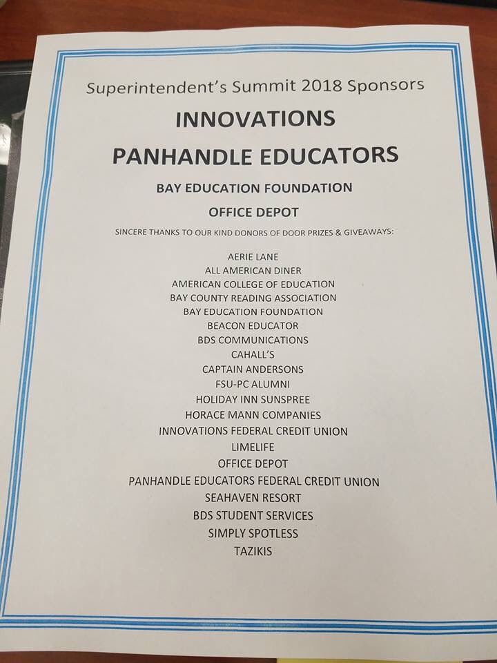 BayCoReadAssoc's tweet photo. BCRA is proud to be a sponsor of the BDS Superintendent's Summit.  
Congratulations to Ellie Spivey and Sheila Wojonowski for winning BCRA gift bags.
BCRA wishes all BDS administrators a wonderful and productive summer.  #BDSSummit18 @spivees @BayDistSchools https://t.co/jLiC9lyZow