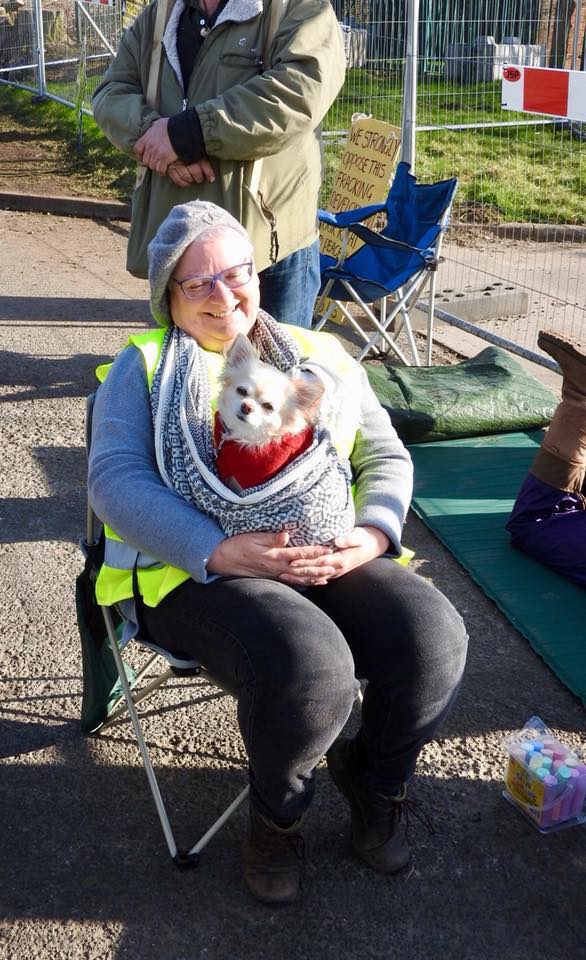 frackfreesyorks's tweet photo. A good friend of ours, who happens to be an Art Therapist was wrongly arrested yesterday at #tinkerlane #fracking site. Well you know what they are like these bloody domestic extremist, you can't shift for fucking water colours at the gates!!! #ArtTherapy #banfracking https://t.co/3qyZdvofA8