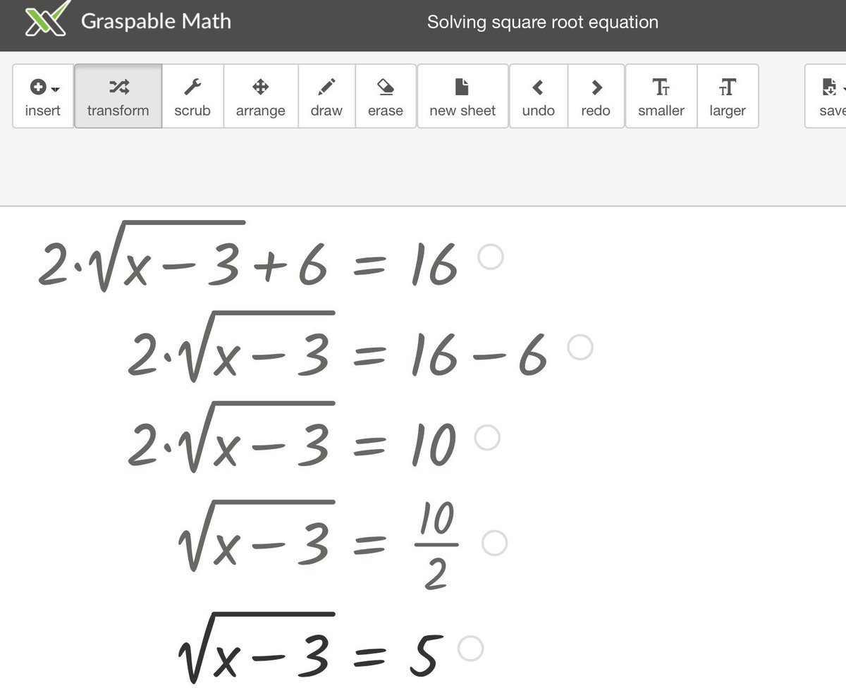 Hypathie24 on Twitter: "How to solve a square root equation using