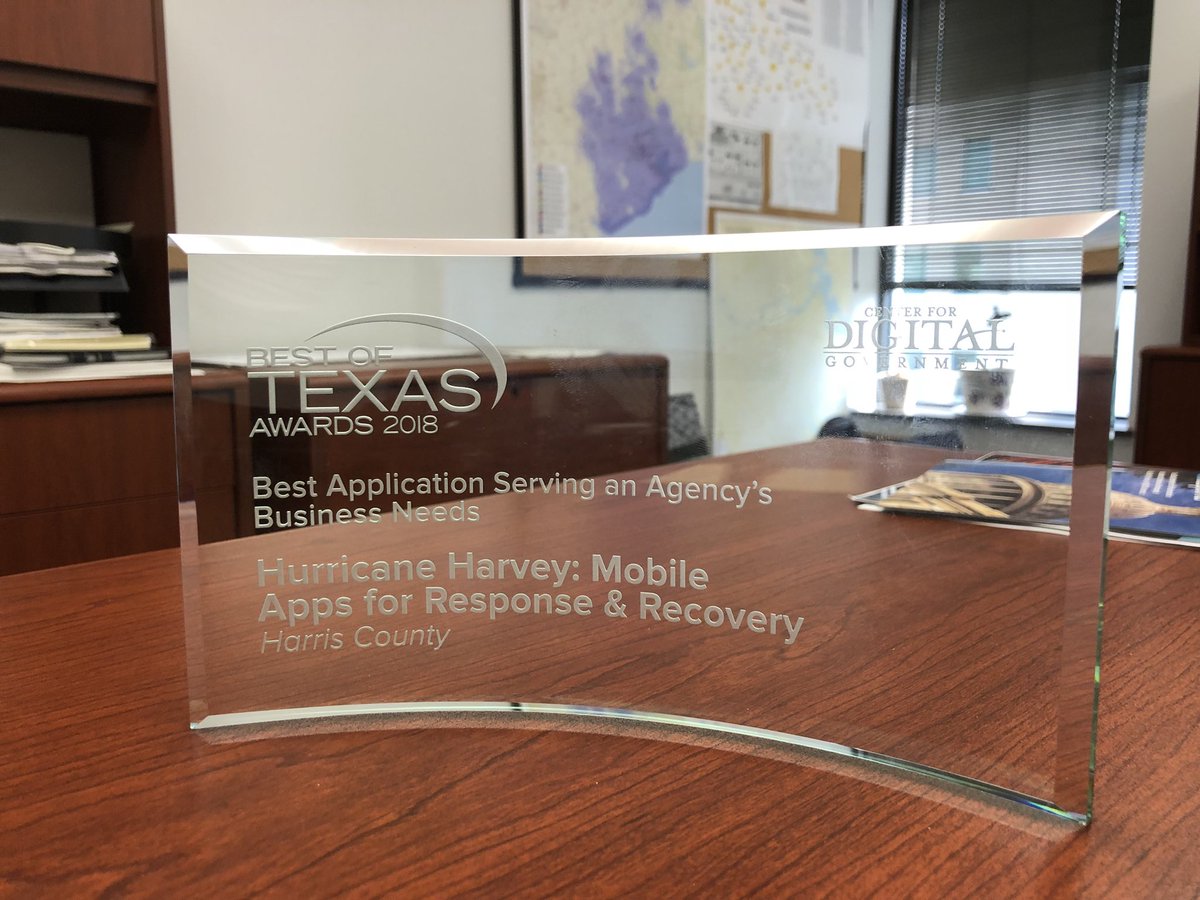 We are blessed with incredible leadership from our Public Safety agencies in the Houston area and in Harris County.  We, collectively, were honored not once, but twice this year for efforts around Public Safety Broadband initiatives!  Thank you Public Safety for the work you do!