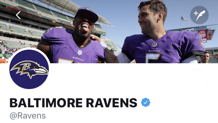 Ravens's tweet photo. We’re all in, so we’re changing up the name tonight. 

#ALLCAPS https://t.co/XFQnTB77Lc